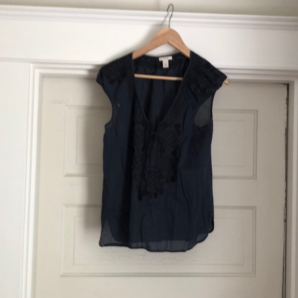 J. Crew size S embroidered cotton blouse